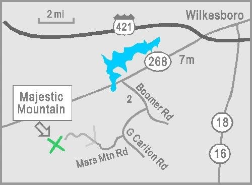 Majestic Mountain location map